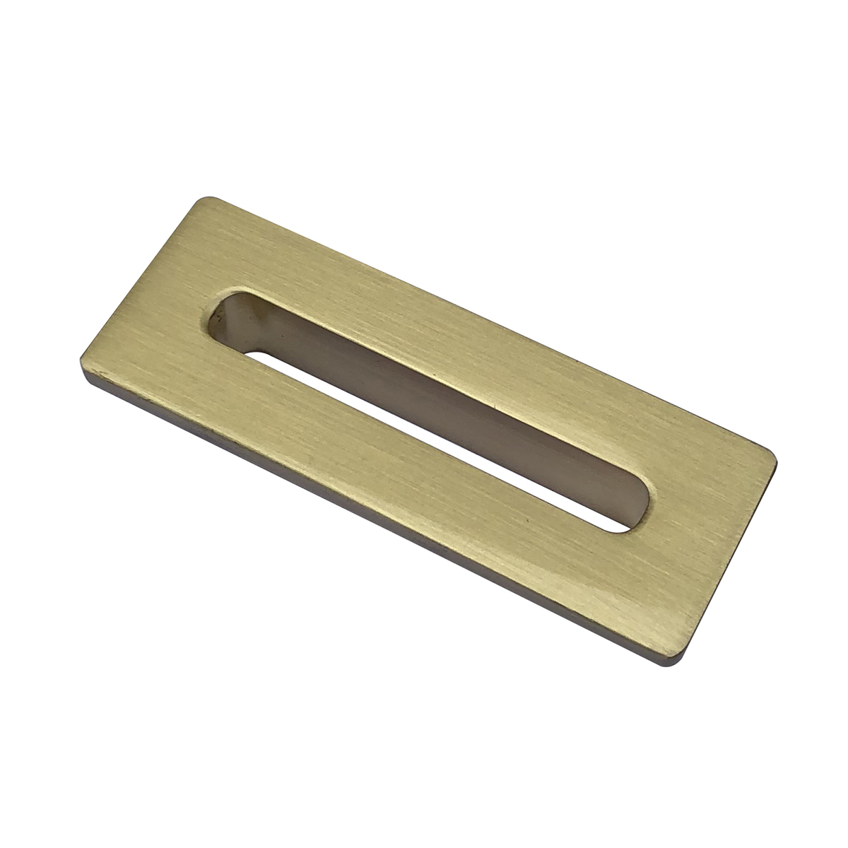 White Rectangle Overflow Insert - Brass