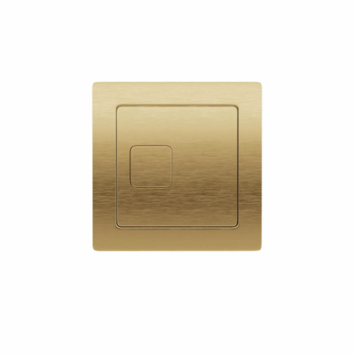 Square Brushed Brass Dual Flush Button