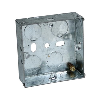 Metal Box For Sockets up to 35mm Single