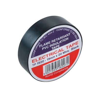 PVC Tape 19 x 20Mtrs BSl Approved Black