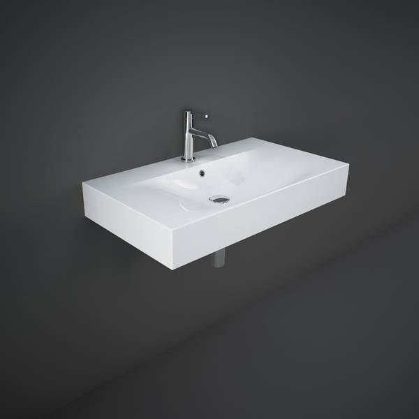 RAK Des Wall Hung Wash Basin Alpine White 81 cm