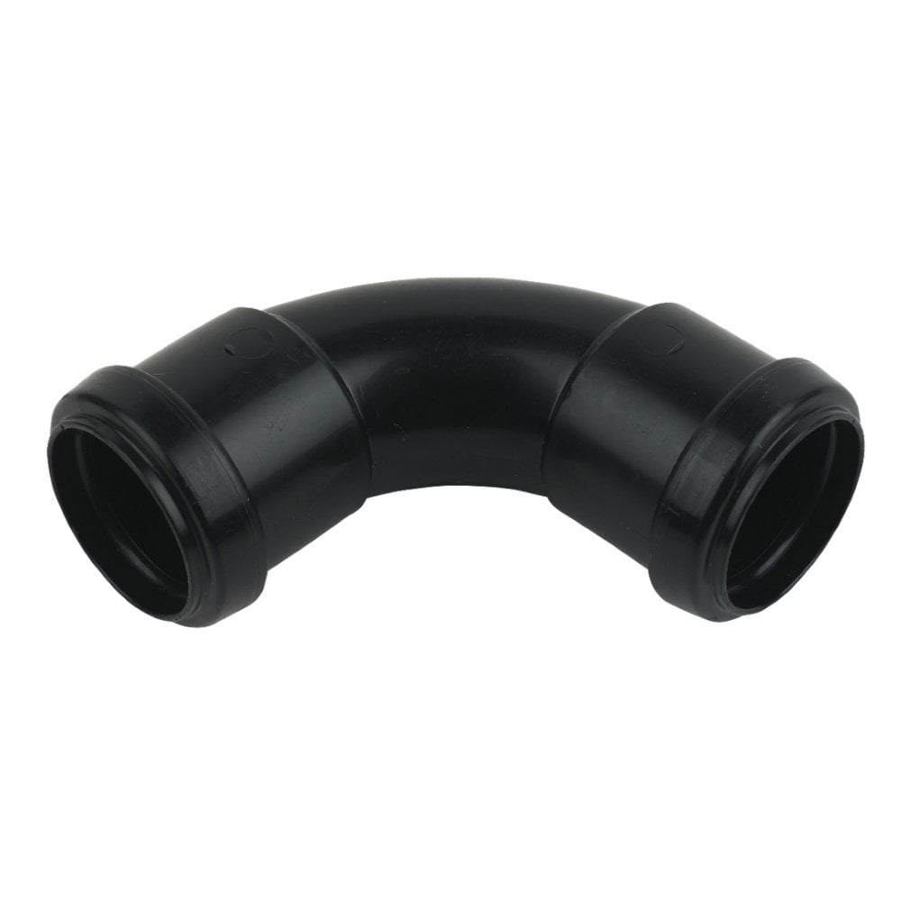 Floplast 40mm 92.5° (87.5°) Swept Bend Push-Fit Black (WP15B)
