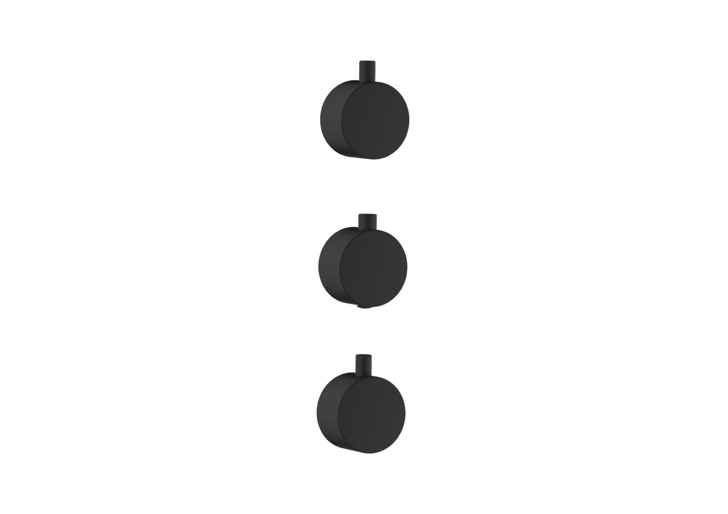 Concealed Plain Handle 3 Pack (1 Thermo 2 Flow) Black
