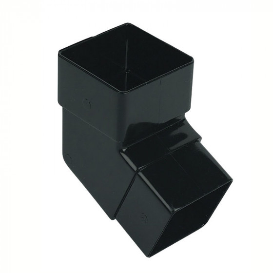 65mm Rainwater Square 112.5� Offset Bend Black