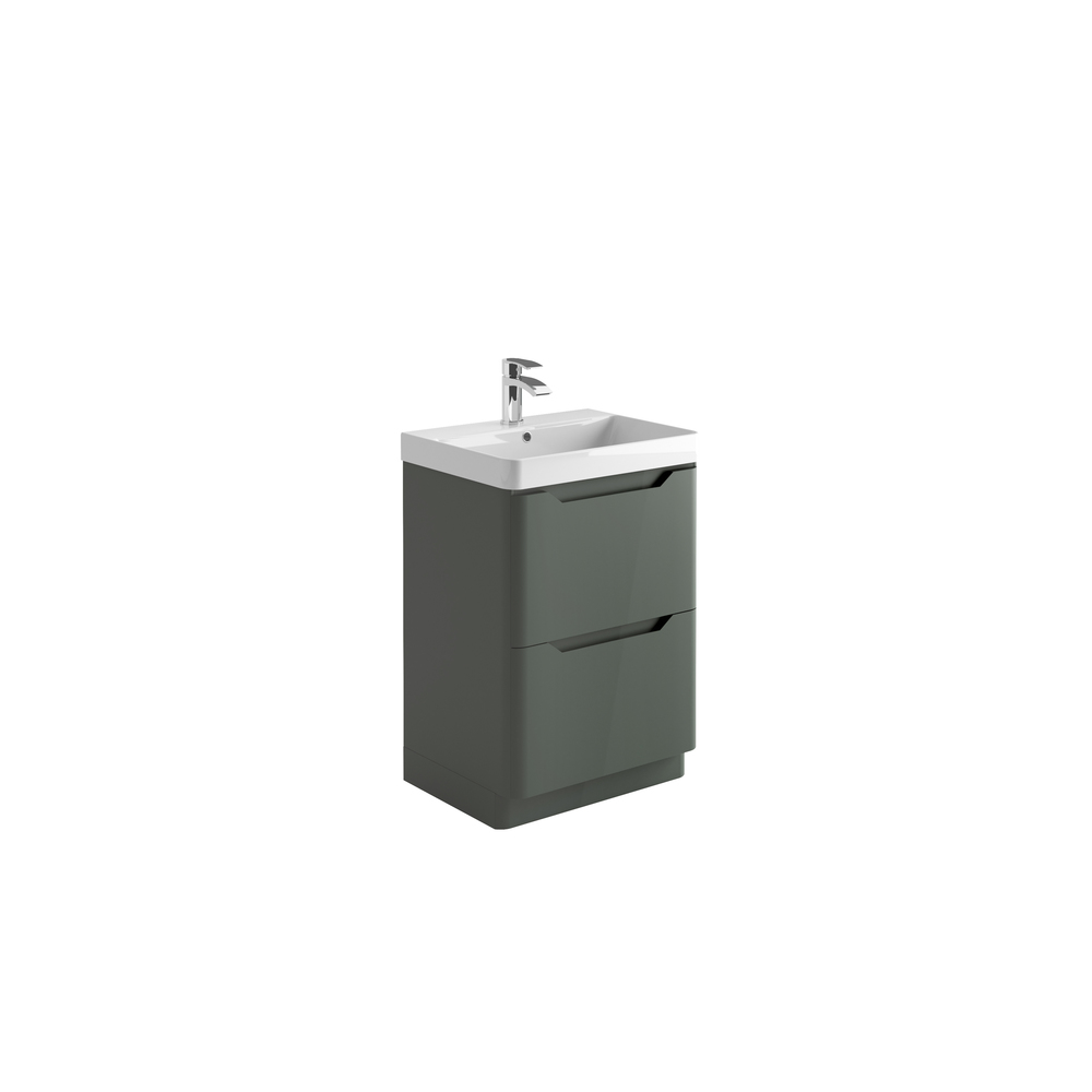 Ella 600 Floor Unit And Basin - Matt Anthracite