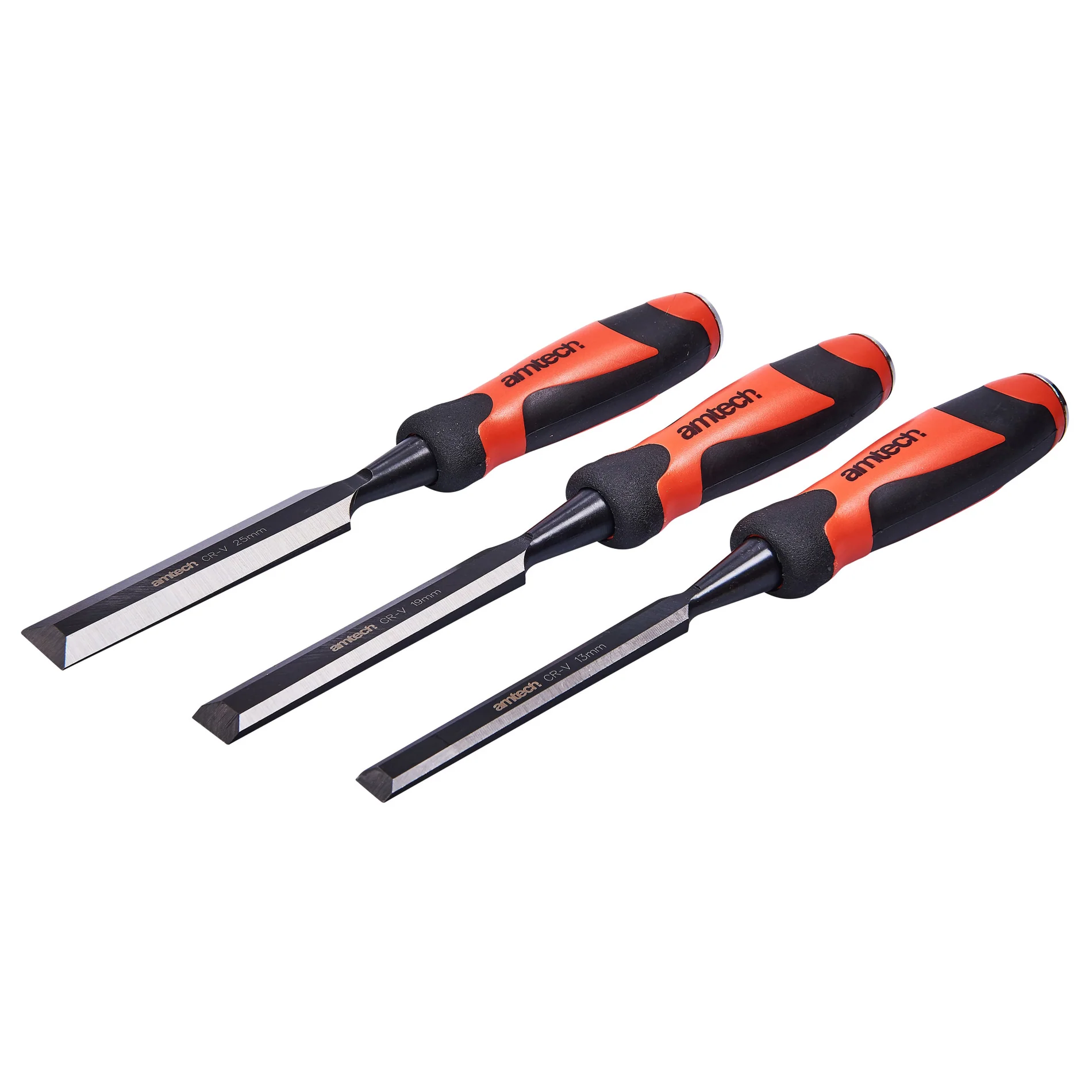 3 Piece Bevel Edge Cr-V Wood Chisel Set
