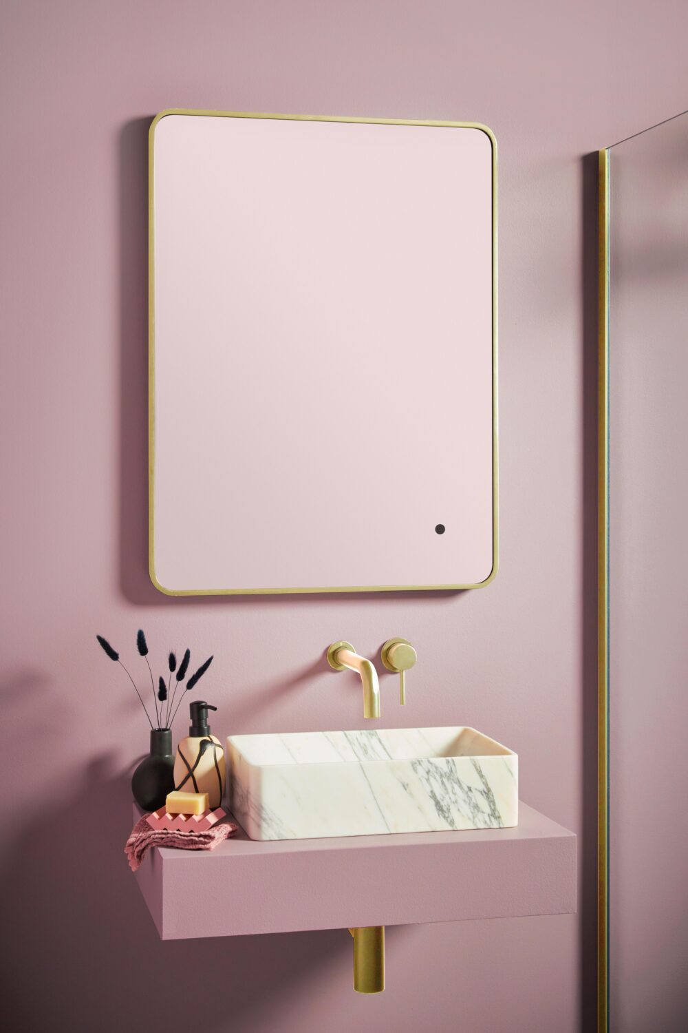 Alfie Soft Edge LED Mirror Brass 500�700