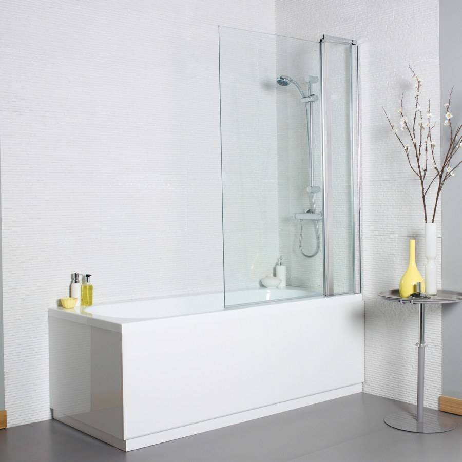 Koncept Straight Square Screen with Panel 6mm