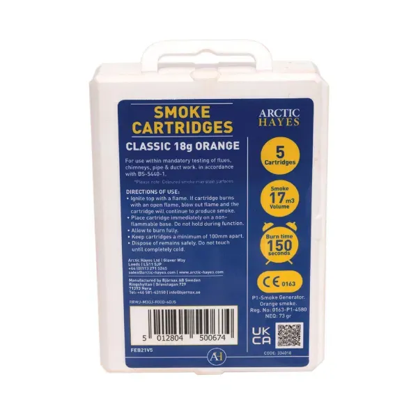 Arctic Hayes 18g Orange Smoke Cartridges – Pack of 5