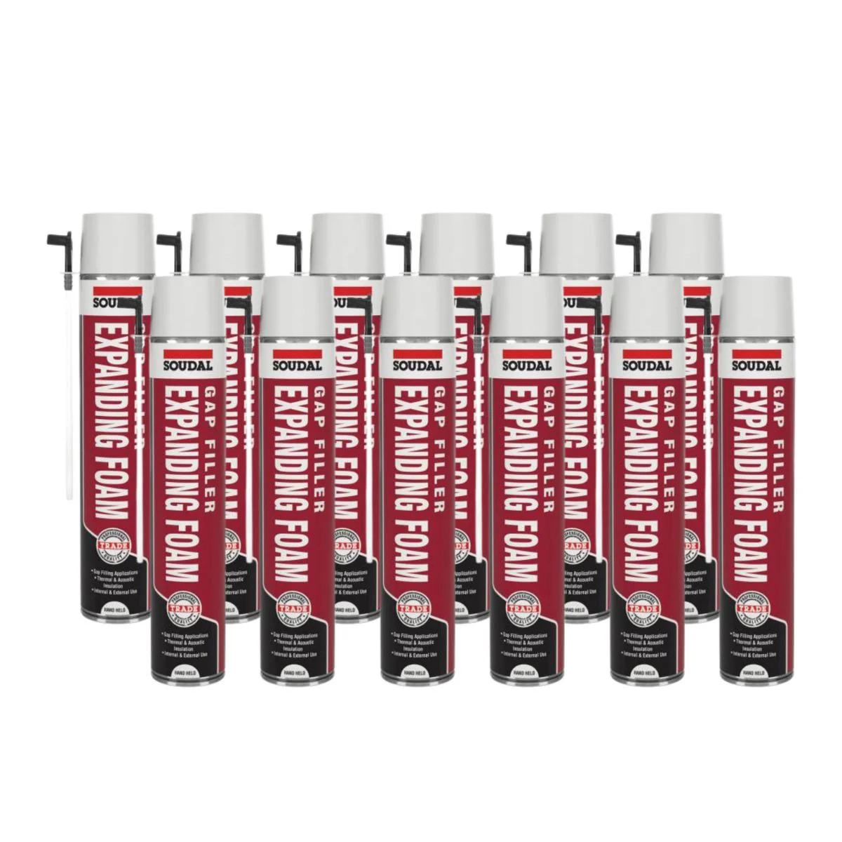 Soudal Handheld Expanding Foam B3 750ml (pack-of-12)