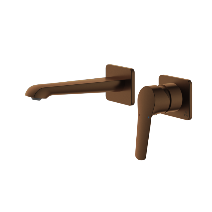 Aqualla Elodie Wall Mounted Basin Mixer, Bronze