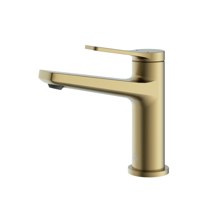 Aqualla Axis Basin Mixer, Brushed Brass