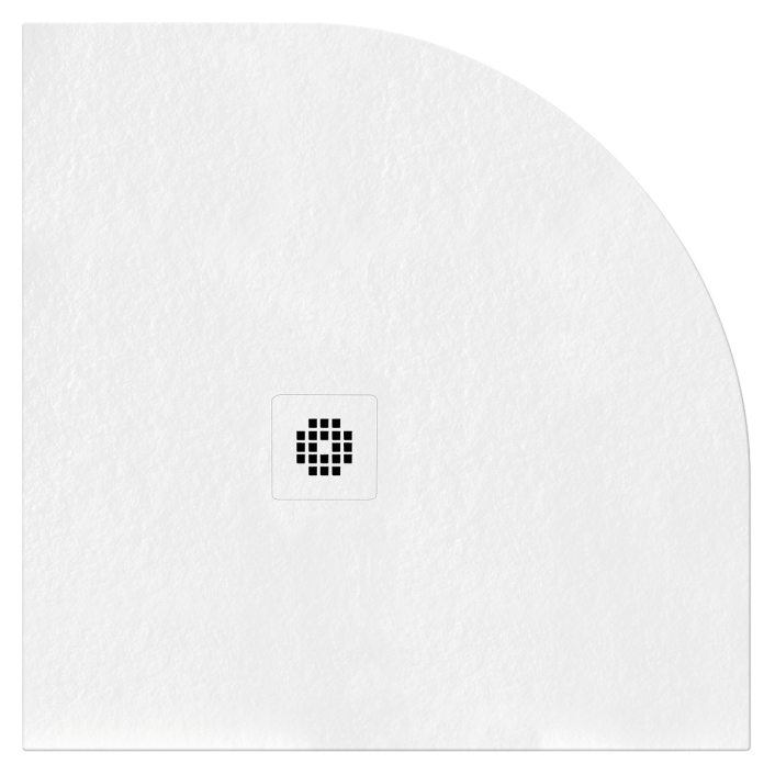 Aqualla Basalt Quadrant Shower Tray, 900mm, White