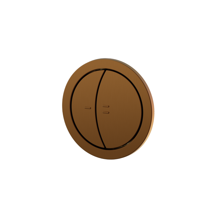 Aqualla Vesper Flush Button, Brushed Bronze
