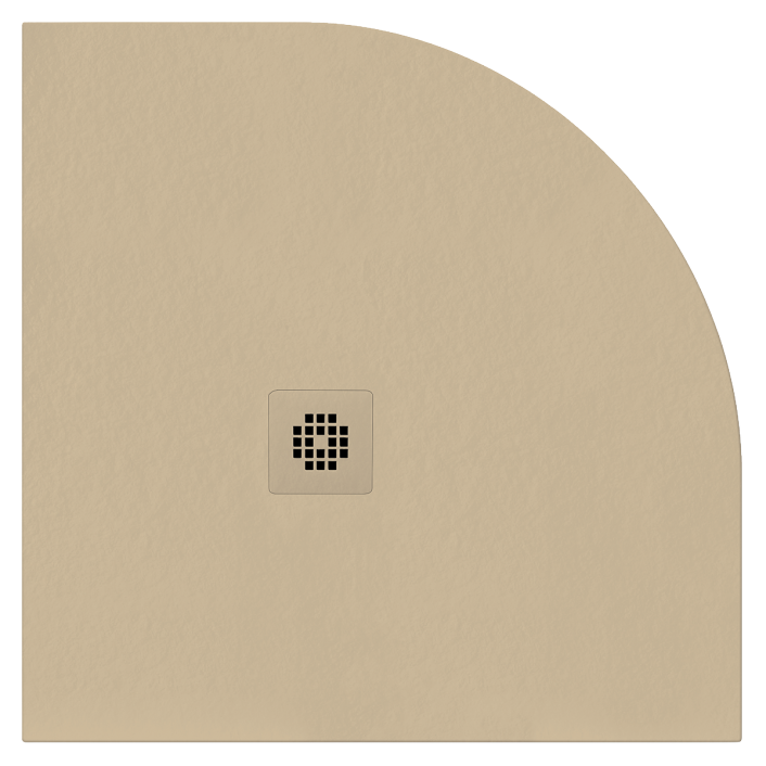Aqualla Basalt Quadrant Shower Tray, 900mm, Sandstone