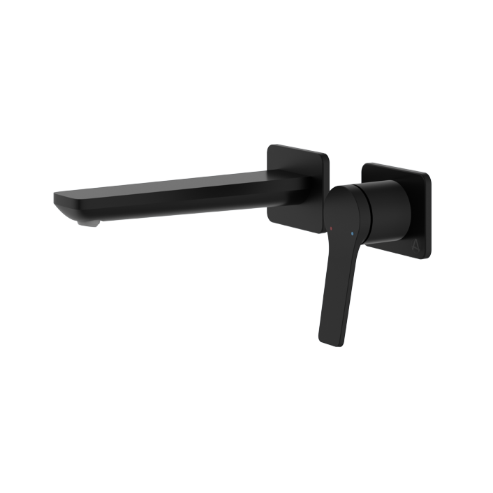 Aqualla Axis Wall Mounted Bath Filler, Matt Black
