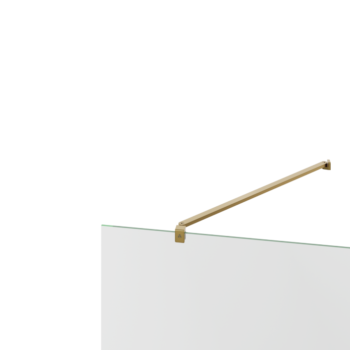 GS-wr-asb-650-bb Wetroom Angled Stabilising Bar, 650mm, Brushed Brass