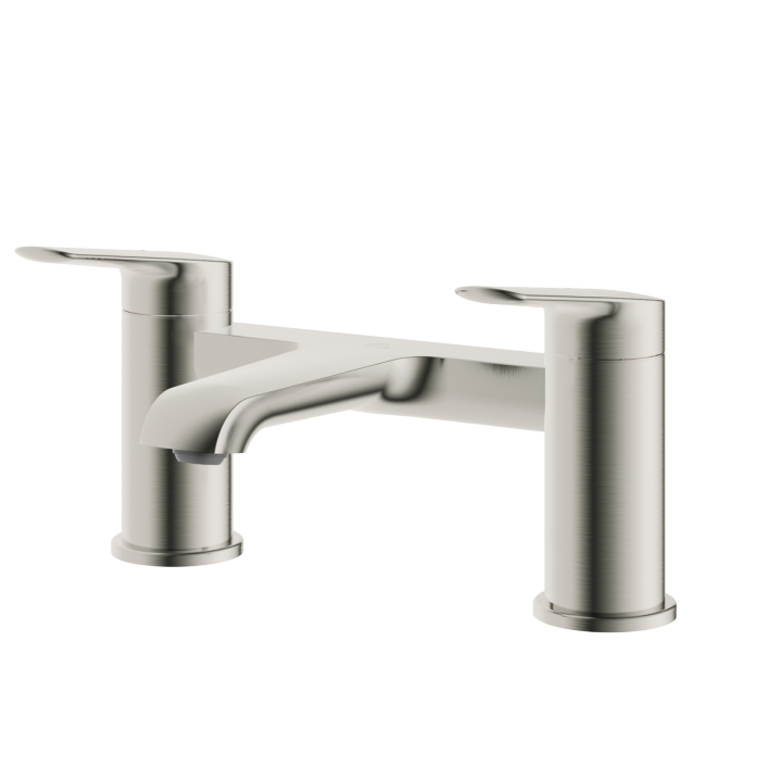 Aqualla Elodie Deck Mounted Bath Filler, Brushed Nickel