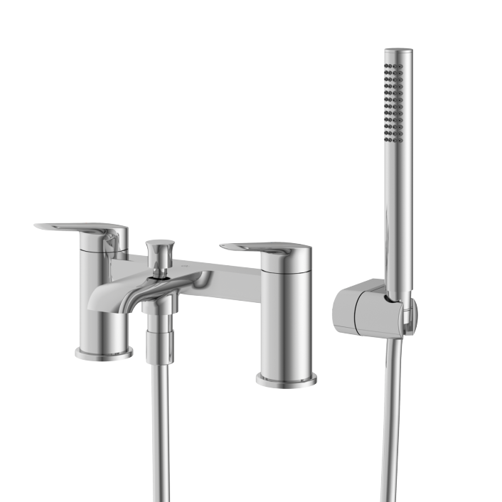 GS-ha-bs Elodie Deck Mounted Bath Shower Mixer, Chrome