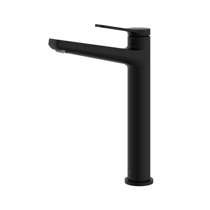 Aqualla Axis Tall Basin Mixer, Matt Black