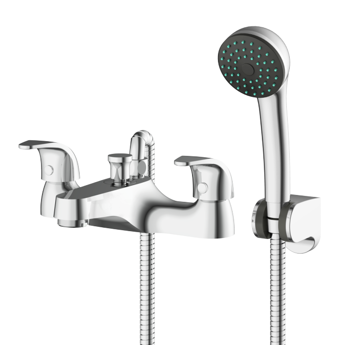 GS-e-bs Willow Deck Mounted Bath Shower Mixer, Chrome