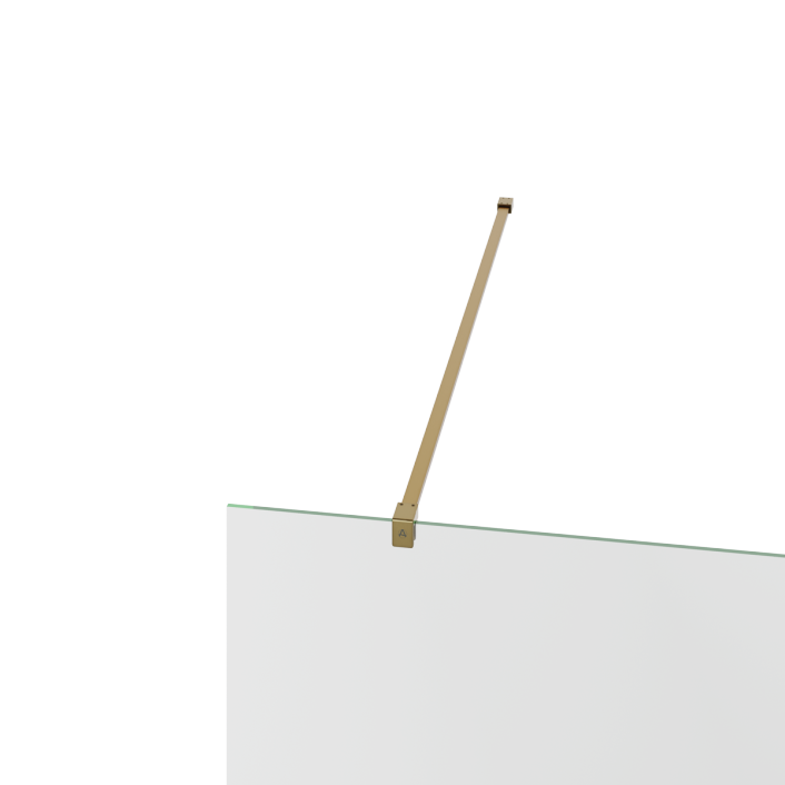 Aqualla Wetroom Wall Stabilising Bar, 1200mm, Brushed Brass