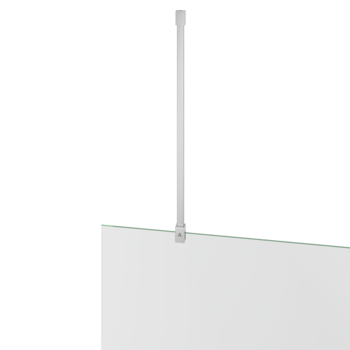 Aqualla Wetroom Ceiling Stabilising Bar, 650mm, Chrome