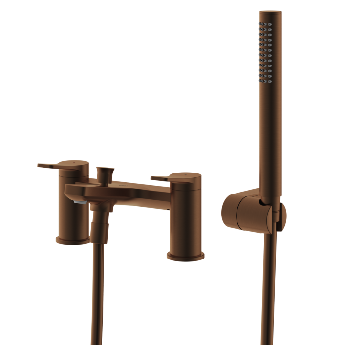 Aqualla Axis Bath Shower Mixer, Brushed Bronze