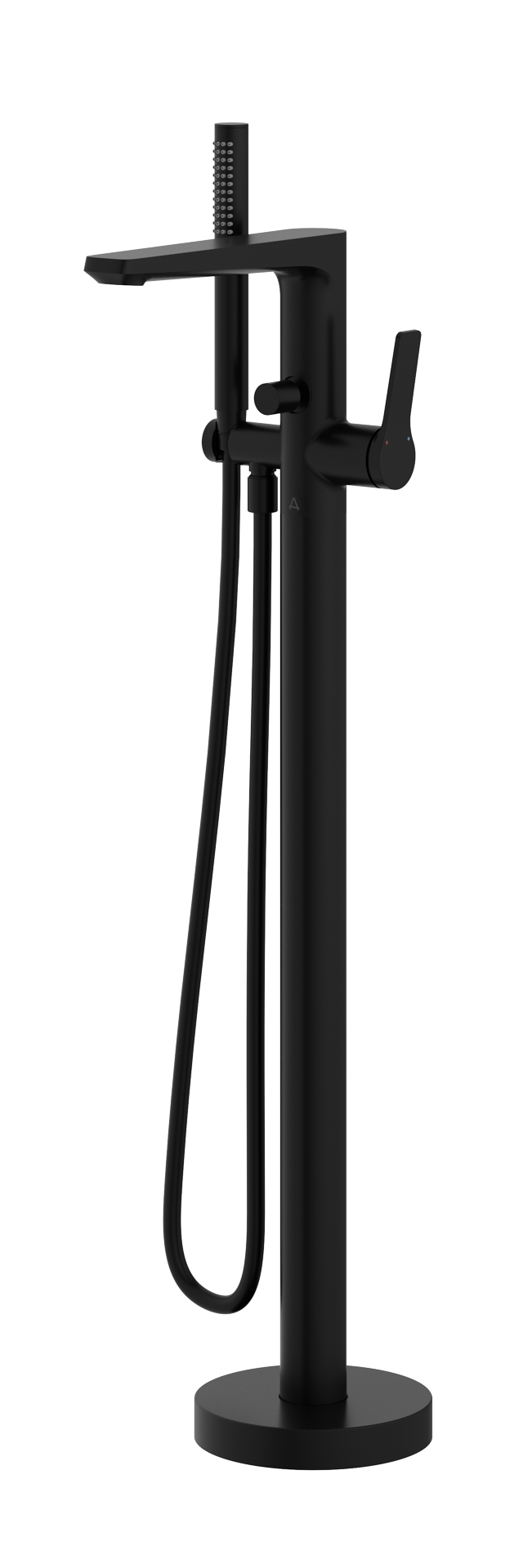 Aqualla Axis Freestanding Bath Shower Mixer, Matt Black