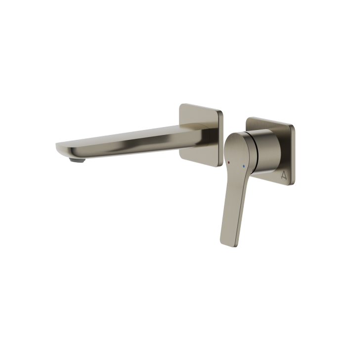 GS-av-wt-gg Axis Wall Mounted Basin Mixer, Gunmetal Grey