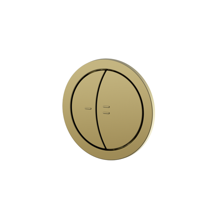 Aqualla Vesper Flush Button, Brushed Brass