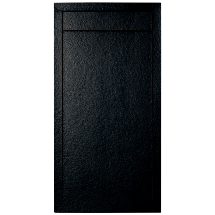 Aqualla Basalt Rectangular Shower Tray, 1000 x 800mm, Black