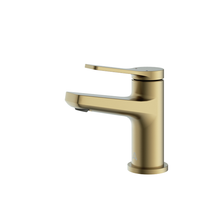 GS-av-mbm-bb Axis Mini Basin Mixer, Brushed Brass