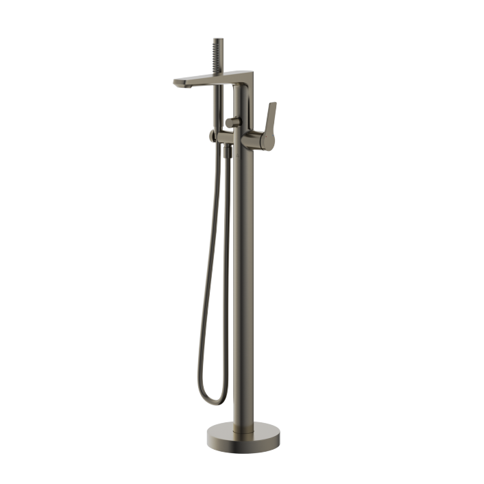 Aqualla Axis Freestanding Bath Shower Mixer, Gunmetal Grey