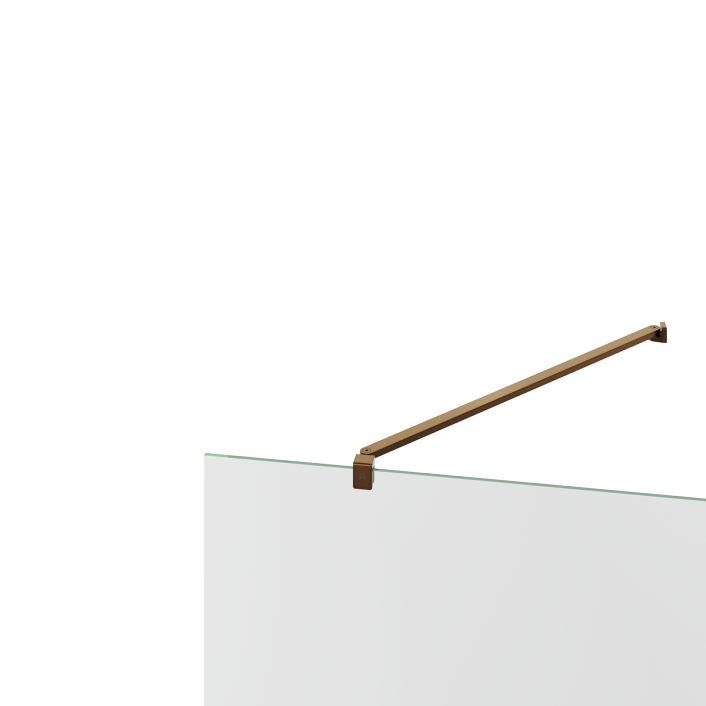 GS-wr-asb-650-br Wetroom Angled Stabilising Bar, 650mm, Brushed Bronze
