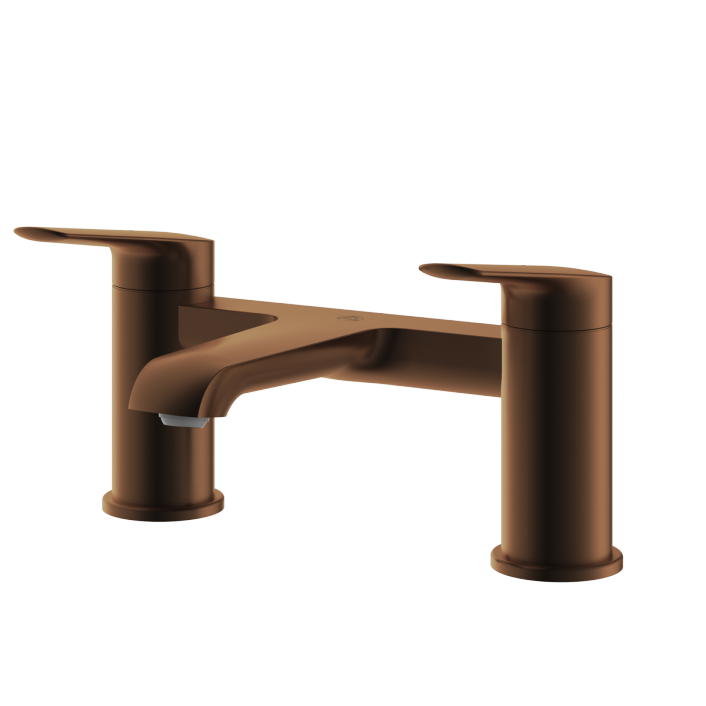 Aqualla Elodie Deck Mounted Bath Filler, Bronze