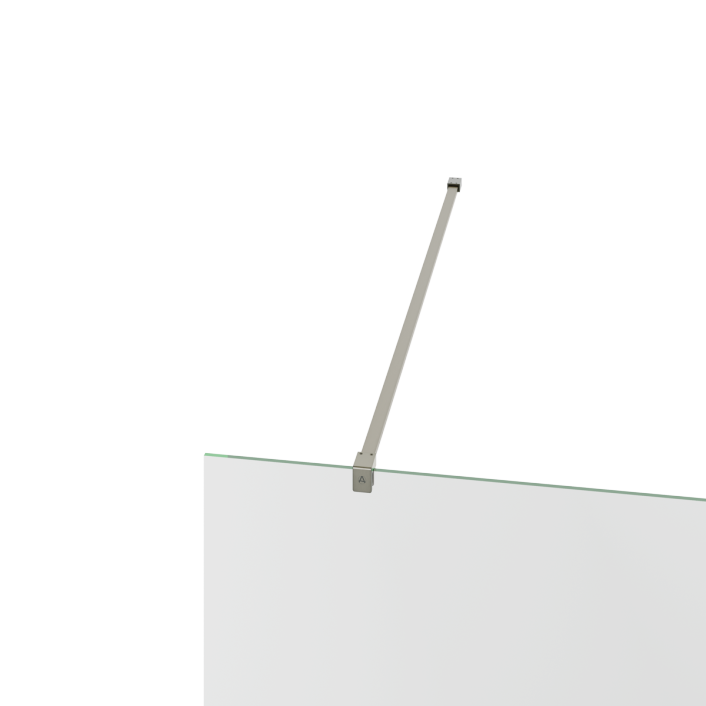 Aqualla Wetroom Wall Stabilising Bar, 1200mm, Brushed Nickel