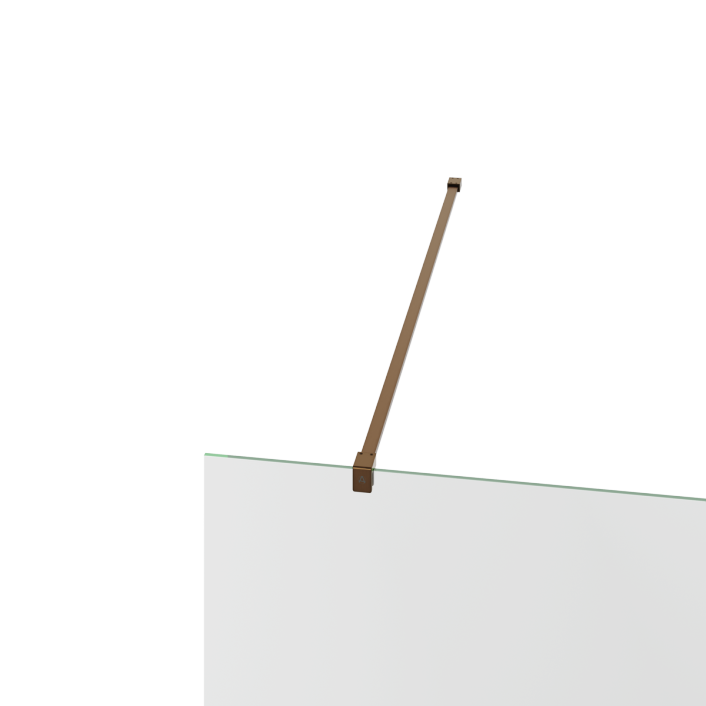 Aqualla Wetroom Wall Stabilising Bar, 1200mm, Brushed Bronze