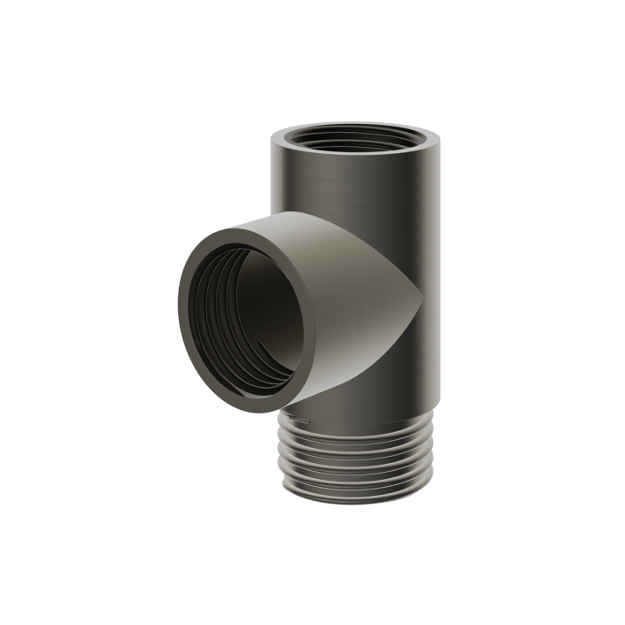 GS-eltp-gg T-Piece, Gunmetal Grey Electric Radiator Element