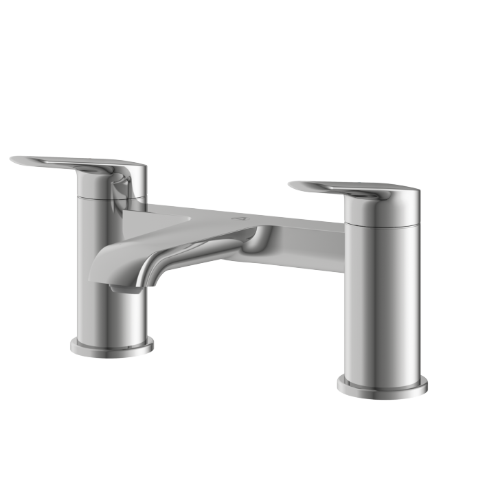 Aqualla Elodie Deck Mounted Bath Filler, Chrome