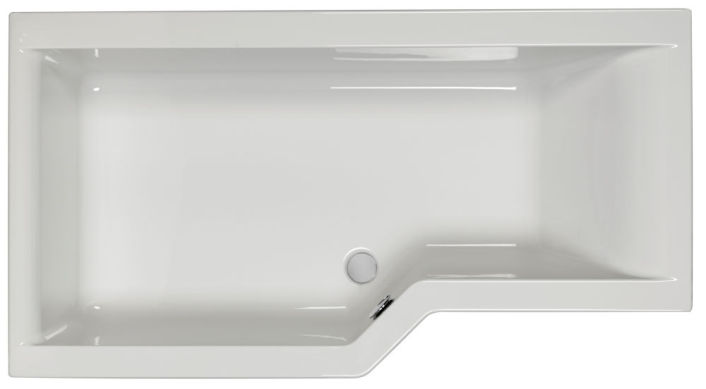 Carron Edge Sbath 1575 Left Hand L-Shaped Carronite Bath