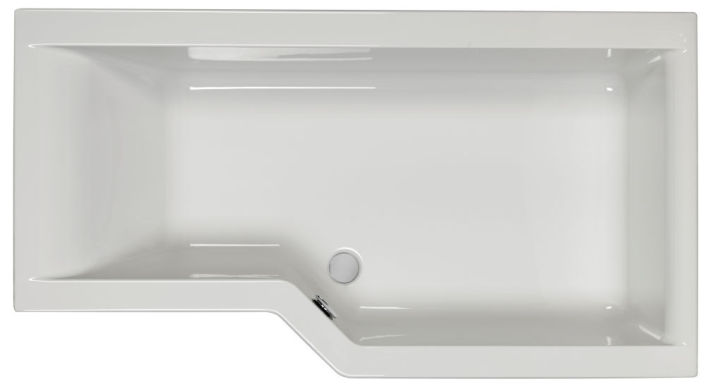 Carron Edge Sbath 1575 Right Hand L-Shaped Carronite Bath