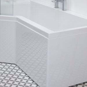 Carron Edge Sbath 1675 Left Hand L-Shaped Carronite Bath