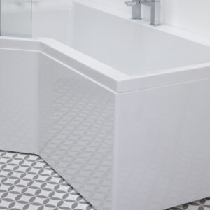 Carron Edge Sbath 1575 Right Hand L-Shaped Carronite Bath