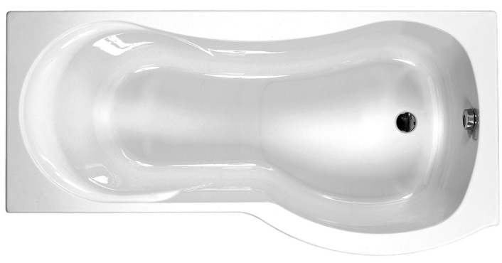 Arc Curved 1700 X 700mm B Shape Shower Bath RH