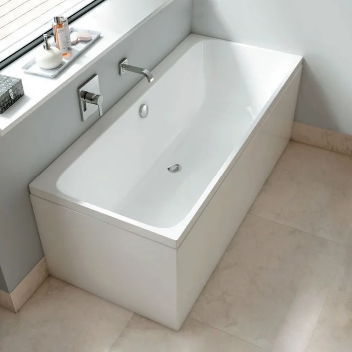 Carron Profile 1750 x 750mm Double Ended Oval Carronite Bath