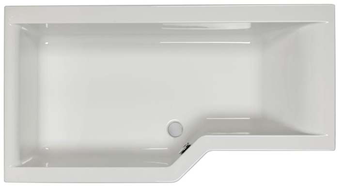 Carron Edge Sbath 1675 Left Hand L-Shaped Carronite Bath