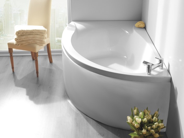 Carron Omega 1700 x 1000mm Left Hand Offset Corner Carronite Bath