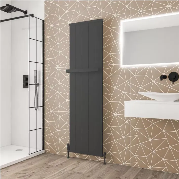 Eastbrook Kingswood Slimline 1800 x 510 Aluminium Radiator Matt Anthracite