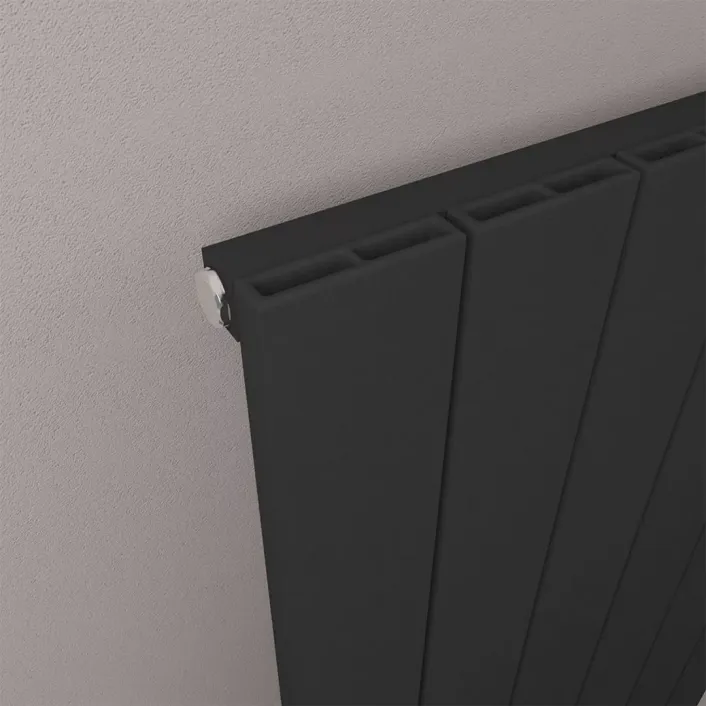 Eastbrook Rosano 600 x 280 Aluminium Radiator Matt Black